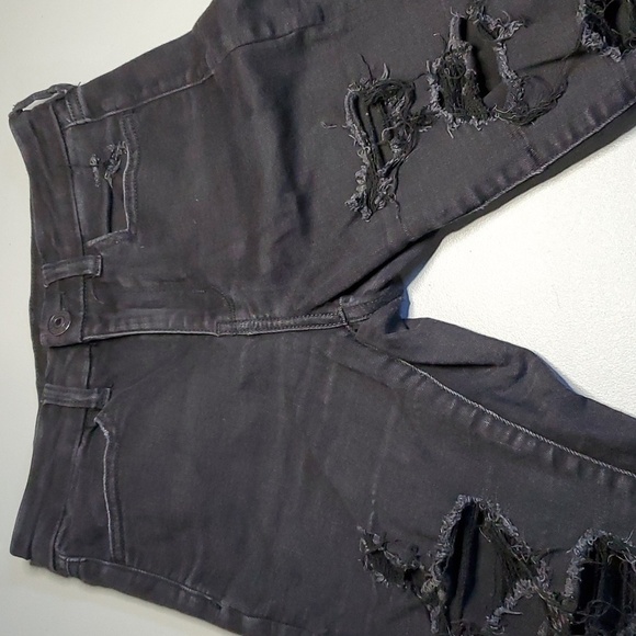 AMERICAN Eagle black next level stretch size 2 curvy high rise jeggings - Picture 5 of 8